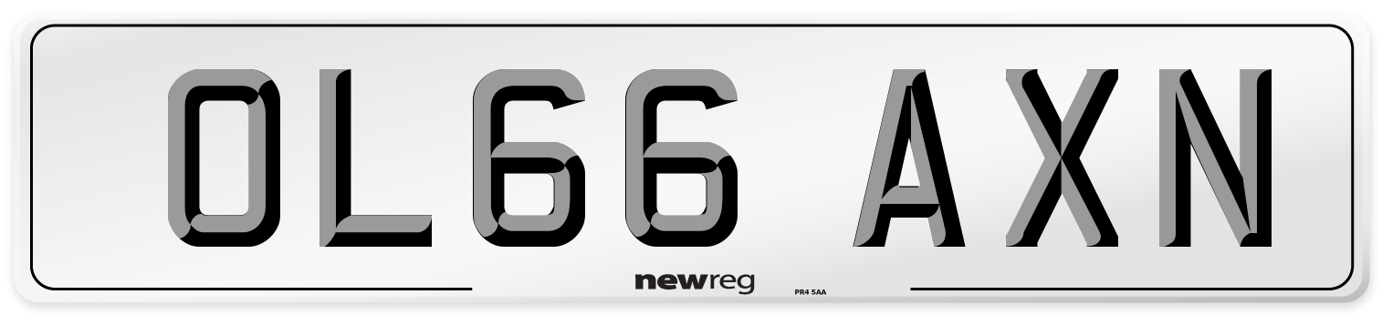 OL66 AXN Number Plate from New Reg